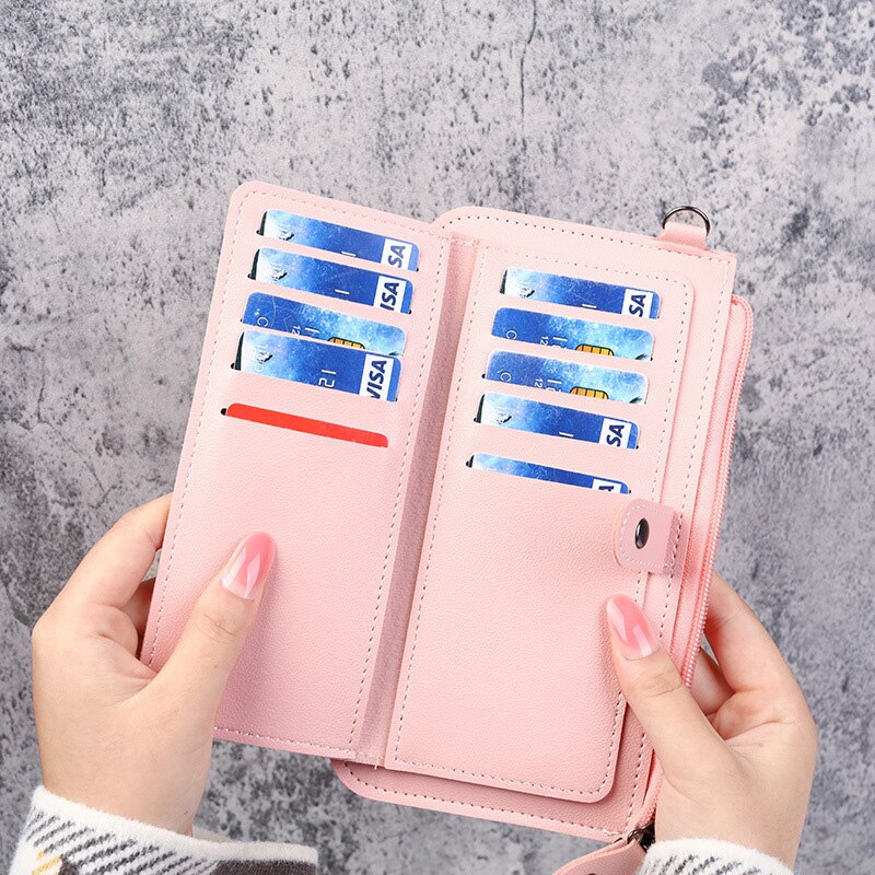 Multifunctional Women Wallets Fashion Long Section Card Holders PU Leather Vintage Coin Keeper Trend Designer Bags Clutch