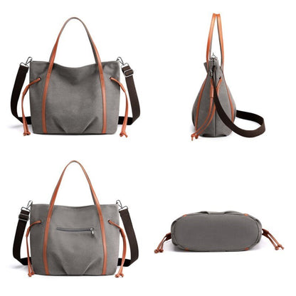 Large Capacity Women Canvas Shoulder Bag For Lady Casual Messenger Bag Canvas Handbags Female Big Tote Crossbody Bag