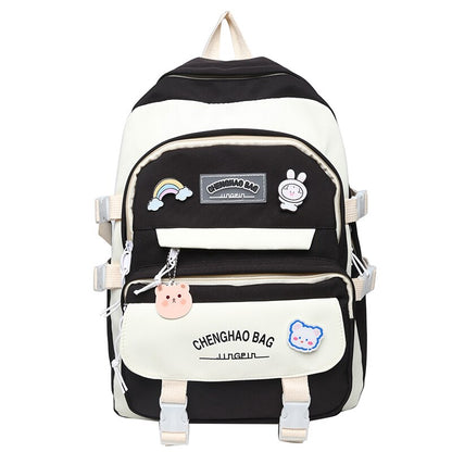 Trendy Female Cute College Backpack Girl Travel Harajuku School Bag New Lady Kawaii Nylon Backpack Fashion Laptop Women Book Bag