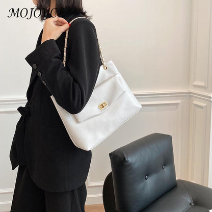 Popular Simple Female Daily Bag Simple Big Capacity Messenger Handbag Shoulder Solid Color Shopping Shoulder Bag