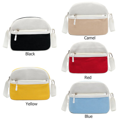 New Fashion Handbags Delicate Texture Women Casual Shoulder Crossbody Handbag Canvas Soft Travel Hit Color Money Purse