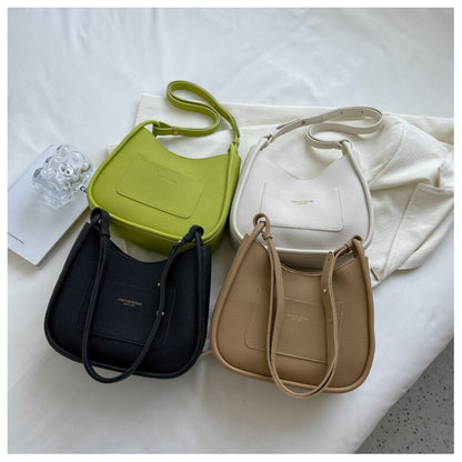 Stylish Women&#39;s Lady Messenger Bag Solid Color Shopping Bags PU Leather Bag Satchel Woman Female Cross Body Single Shoulder Bag