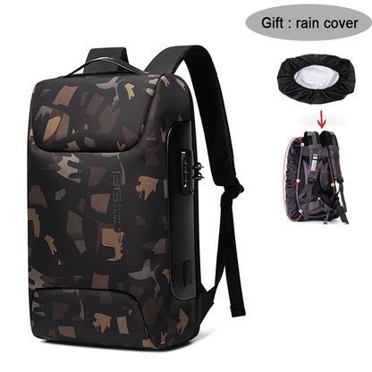 Business Backpack Men Luxury Anti-theft Waterproof School Laptop Backpacks USB Charging Travel Bag Aesthetic Backpack Design