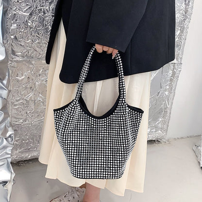 Women&#39;s Bags Rivet Underarm Shoulder Bags Fashion Designer Handbags Large Capacity Casual Totes Ladies Soft Trendy Shopping Bags