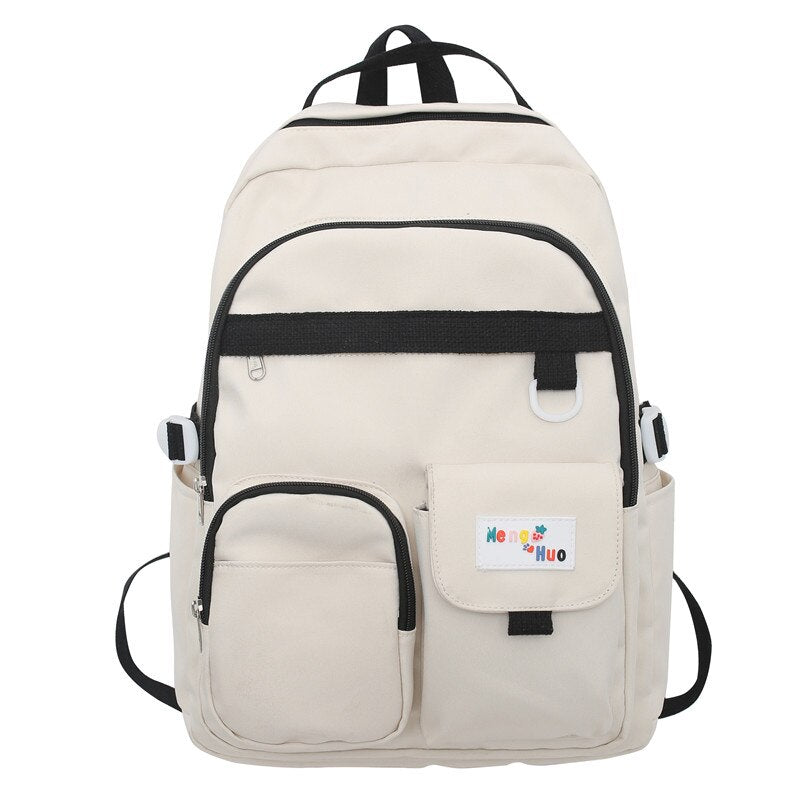 Trendy Nylon Red Cute Fashion Book Backpack Girl Travel School Bag Female College Backpack Lady Kawaii Student Women Laptop Bags
