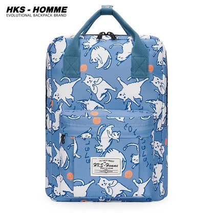 Fashion Women Backpack for School Teenagers Girls Stylish School Bag Ladies Canvas Fabric Backpack Female Bookbag laptopbag