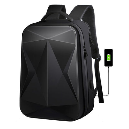 Hard shell backpack 17 inch large capacity computer backpack ABS travel bag USB business backpack can be sent on behalf of