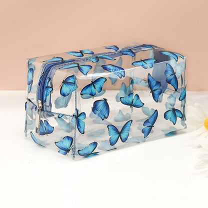 Women Waterproof Clear Cosmetic Bags Case PVC Fashion Girl Travel Zipper Make Up Bag Pouch Toiletry Brush Wash Organizer
