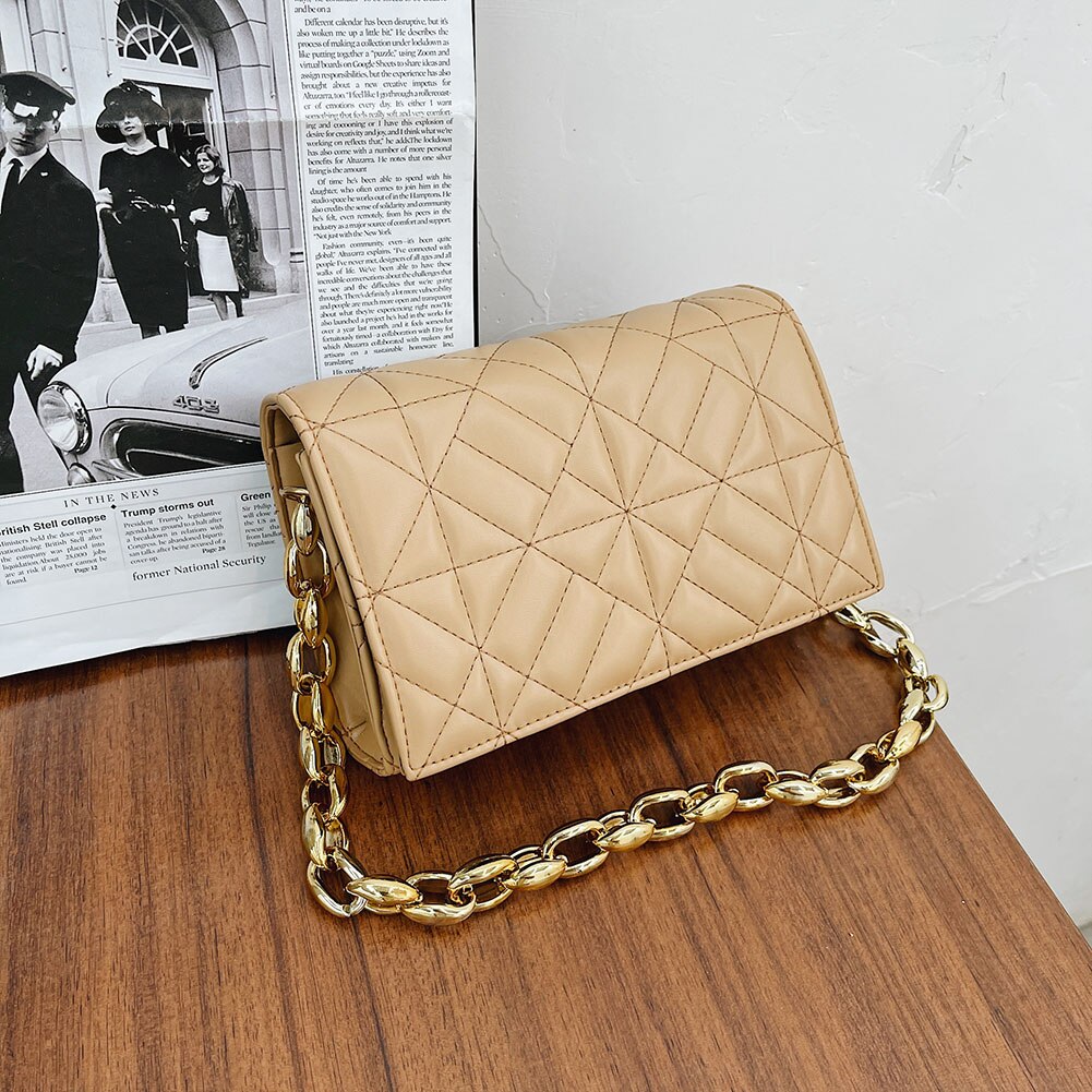 Simple Solid Color Ladies Shoulder Bags Small Female Embossing Geometric Shopping Armpit Bags PU Leather Underarm Bags