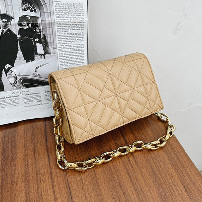 Simple Solid Color Ladies Shoulder Bags Small Female Embossing Geometric Shopping Armpit Bags PU Leather Underarm Bags