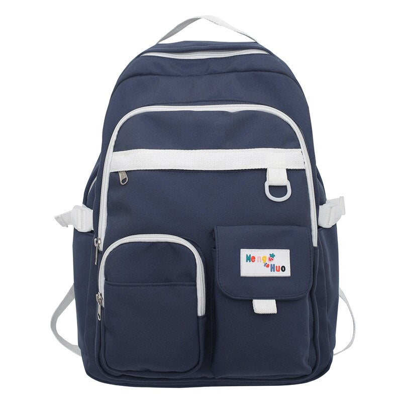Trendy Nylon Red Cute Fashion Book Backpack Girl Travel School Bag Female College Backpack Lady Kawaii Student Women Laptop Bags