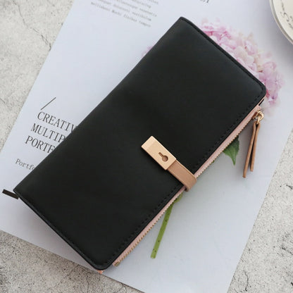 Long Women&#39;s Textured Solid Color Wallet Female Purses Tassel Coin Purse Card Holder Wallets Pu Leather Clutch Money Bag Purses