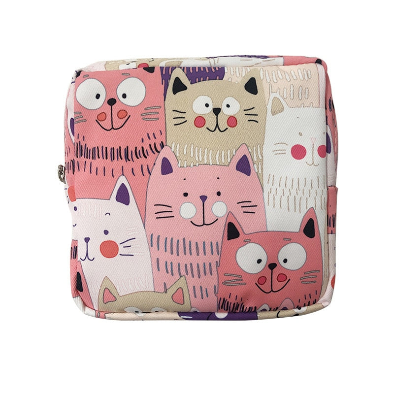 Fashion Women&#39;s Small Cosmetic Bag Travel Mini Sanitary Napkin Storage Bag Coin Money Card Lipstick Storage Bag Wallet Bag