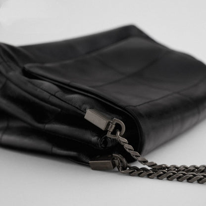 Women&#39;s Shoulder Bag portable flip Single Shoulder Bag versatile Fashion black Messenger Bag for girls
