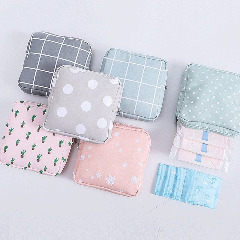 Fashion Women&#39;s Small Cosmetic Bag Travel Mini Sanitary Napkin Storage Bag Coin Money Card Lipstick Storage Bag Wallet Bag