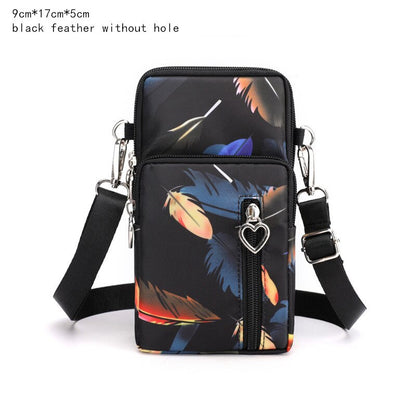 Women Fashion Summer Shoulder Bag Oxford Waterproof Handbag Wrist Pouch Wallet Girl&#39;s Sports Mobile Phone Bag Crossbody Bags