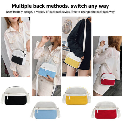 New Fashion Handbags Delicate Texture Women Casual Shoulder Crossbody Handbag Canvas Soft Travel Hit Color Money Purse