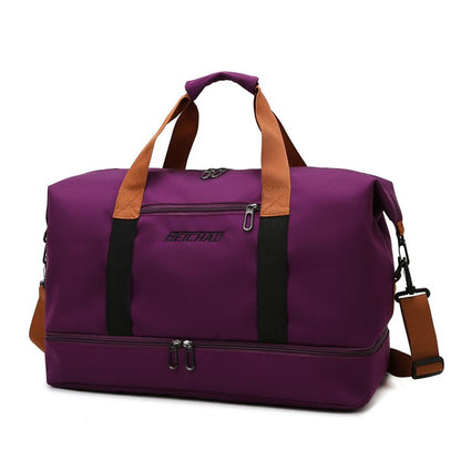 Unisex Large Capacity Travel Tote Bags Women Canvas Travel Handbag Men Sports Shoulder Bag Waterproof Travel Duffle Bag Foldable