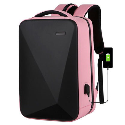 Hard shell backpack 17 inch large capacity computer backpack ABS travel bag USB business backpack can be sent on behalf of