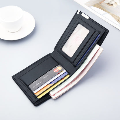 Hot Selling Fashion Men Wallets  Luxury Brand Short Wallet Men&#39;s Multi-card Ultra-thin Wallet Trend No Zipper Coin Purse