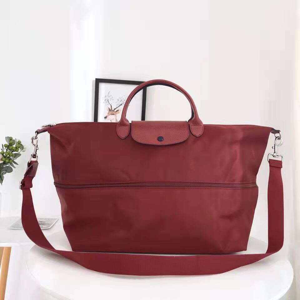 Lightweight Travel Bag Dumpling  Bag Large Unisex  Nylon Cloth with Leather Handbag Travel Bag Women&#39;s Tote Bag