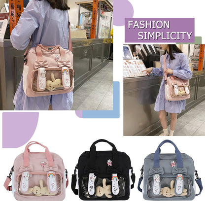 Kawaii Shoulder Backpack Korean Japanese Students Cartoon Cute Girl School Bag for Women Students Shopping Travel