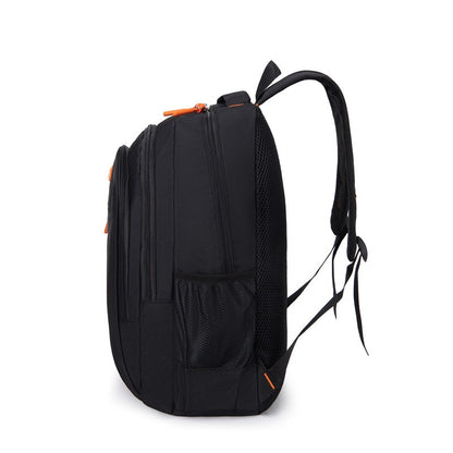 Men&#39;s Backpack Black Leisure Sports Men&#39;s Bag Large Capacity School backpack for Boys Solid Color Business Computer Bag