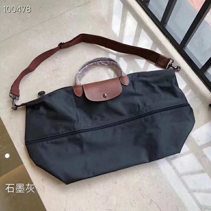 Lightweight Travel Bag Dumpling  Bag Large Unisex  Nylon Cloth with Leather Handbag Travel Bag Women&#39;s Tote Bag