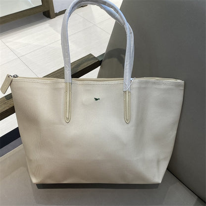 Designer Brand Women&#39;s Bags PVC Waterproof Coated Tote Bag Shopping School Casual Travel Laptop Zipper Commuter Handbag
