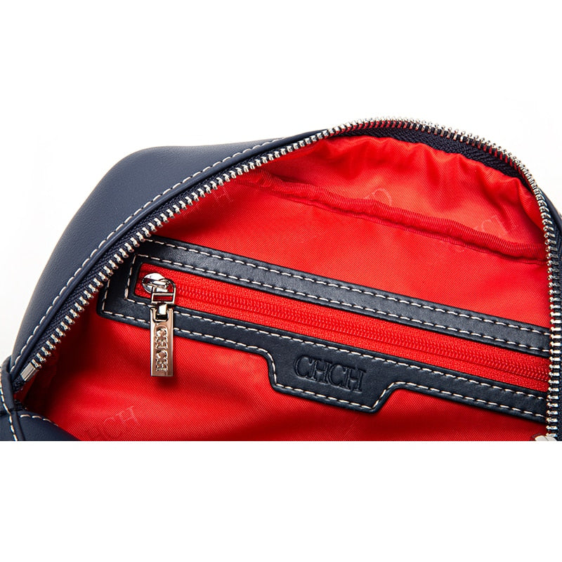 CHCH New Women&#39;s Retro Messenger Leather Mobile Phone Shoulder Bag Fashion Cow Leather Handbag