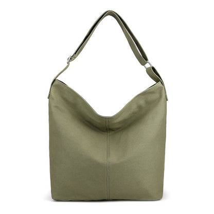 Fashion Canvas Women Bags Casual Totes Female Large Travel Shoulder Messenger Bag College Student Bag Solid Color Lady Handbags