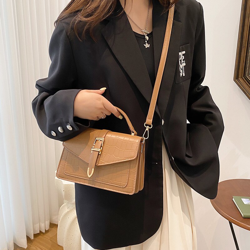 JIN YIDE Women Bags Fashion Square Messenger Bag Pu Leather Handbag And Purses Luxury Designer Crossbody Shoulder Bag Simple