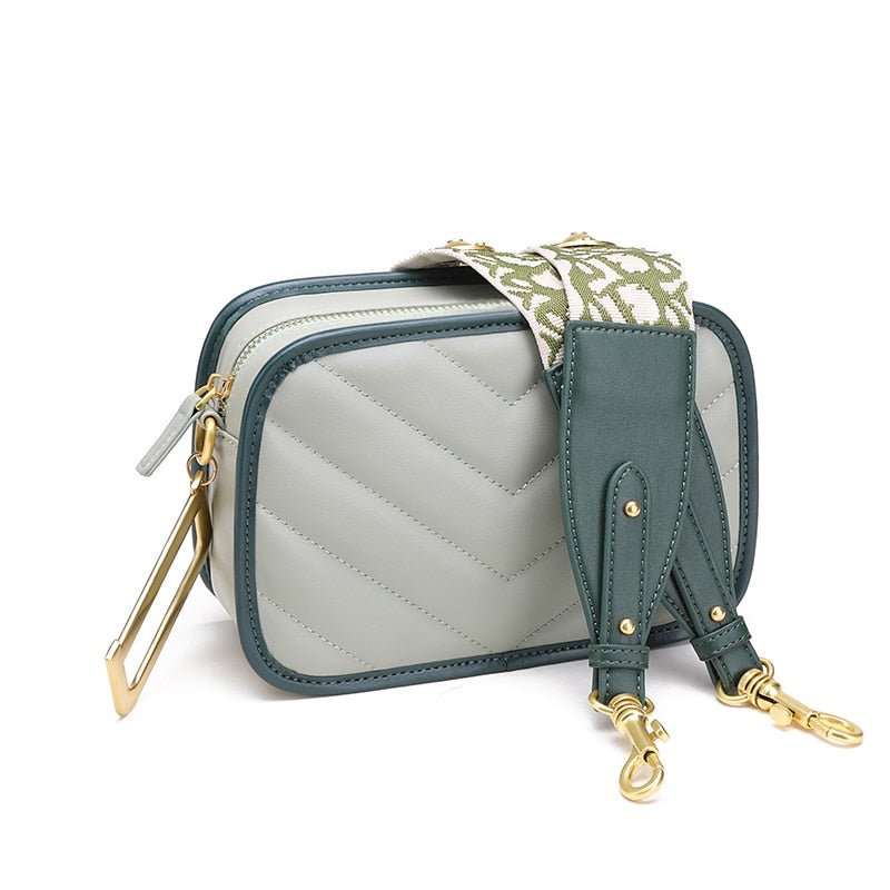 Cnoles Fashion Ladies Shoulder Bag Luxury Women Bags Designer Brand Female Leather Crossbody Bags With 2 shoulder straps