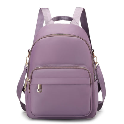Casual Nylon Women Backpack Fashion Solid Color Anti-theft Women Bagpack Stusents School Bags Female Large Capacity Backpack