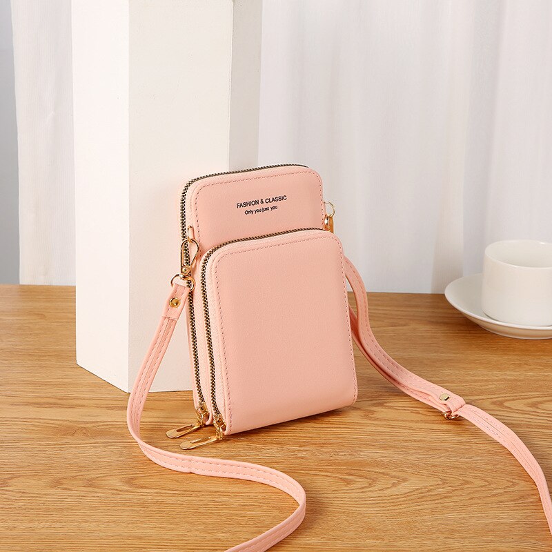 Women Wallet Brand Mobile Phone Bags Small Card Holders Handbag Purse Clutch Wallets Messenger Shoulder Bag Female Ladies Purse