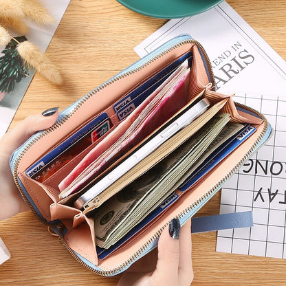 Fashion Wallets Zipper Coin Purse Lady Long or Short Purse Purse Women Clutch Card Stand PU Leather Moneybag Wallet Billfold