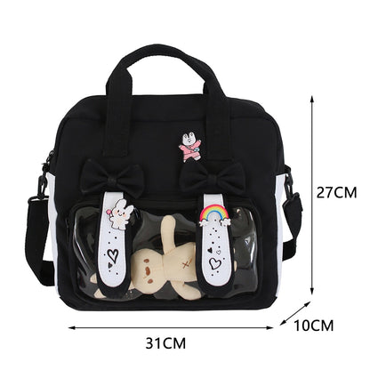 Kawaii Shoulder Backpack Korean Japanese Students Cartoon Cute Girl School Bag for Women Students Shopping Travel