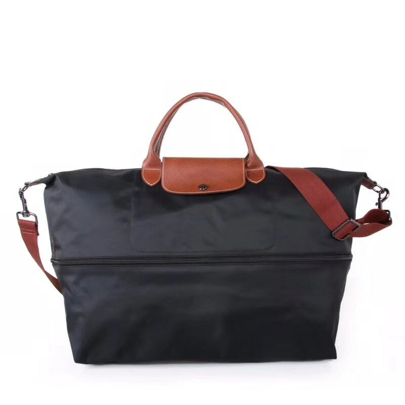 Lightweight Travel Bag Dumpling  Bag Large Unisex  Nylon Cloth with Leather Handbag Travel Bag Women&#39;s Tote Bag