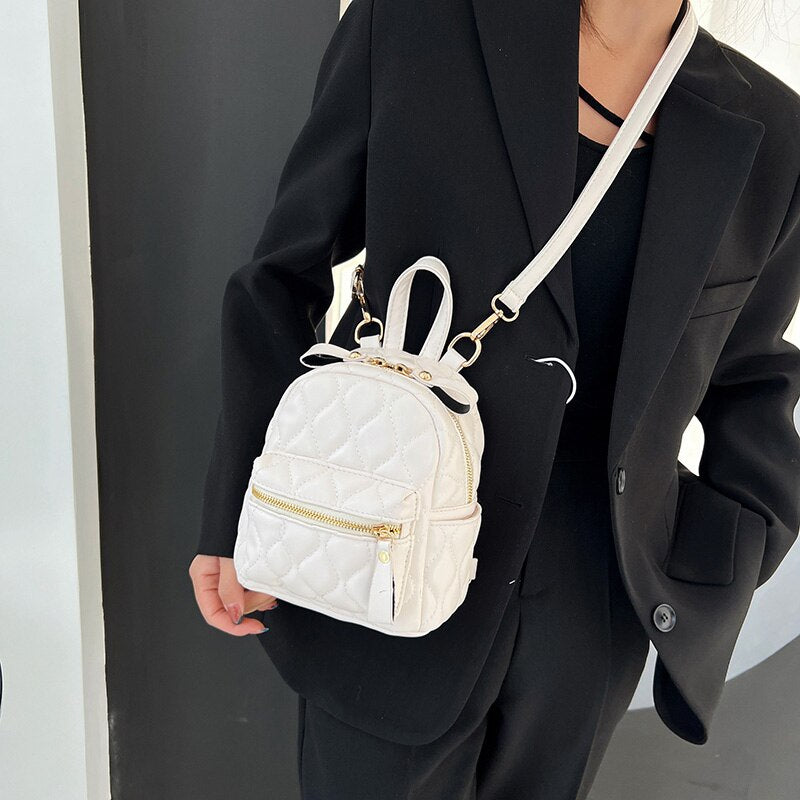 Fashion Mini Backpack Woman Brand Designer Shoulder Crossbody Bag High Quality Soft Leather School Bag Autumn New Lady Backpack