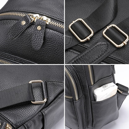 WESTAL Women&#39;s Leather Backpack Black School Backpack for Women Bagpack Luxury Shoulder Bags Woman mochila feminina Back Pack