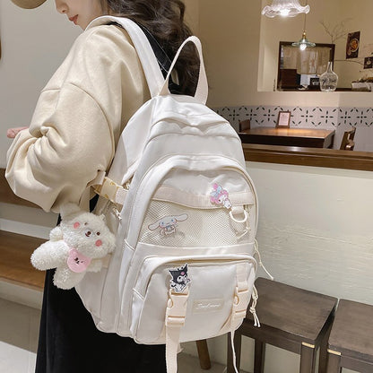 Fashion Backpack Women Multi-Pocket Laptop Bag College Student School Bags Waterproof Nylon Female Backpack Travel Lady Book Bag
