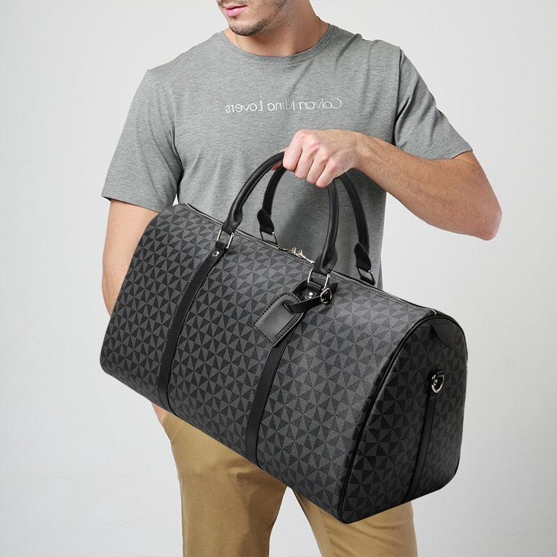 Fashion Waterproof Travel Bags Men/Women Fitness Handbag Leather Shoulder Bag Business Large Travel Tote Luggage Bag Male/Female