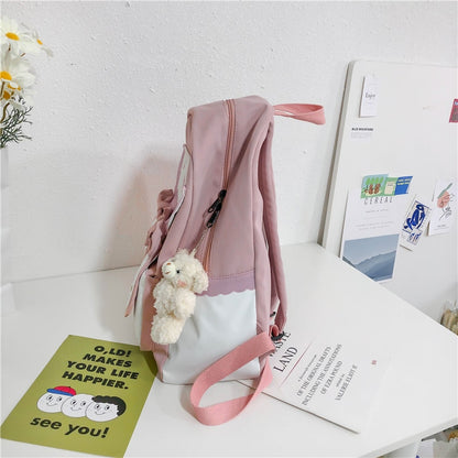 Lolita Rabbit Backpack Cute Bow Ears School Bag Teenage Girls Sweet Backpacks Students Children Harajuku Kids Rucksack