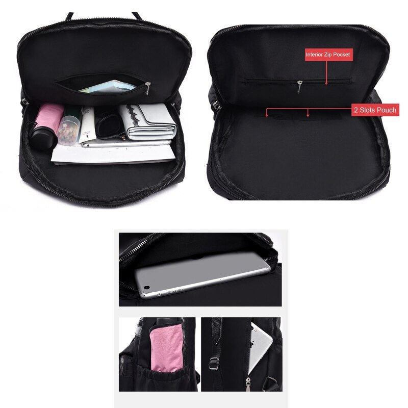Women Anti Theft Backpack Large Capacity Casual Rucksack Travel College Daypack Fashion Oxford Bookbag for Teenager Girls