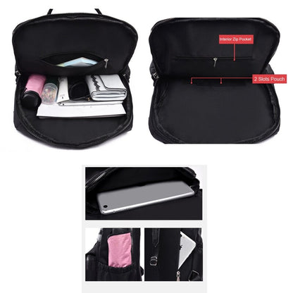 Women Anti Theft Backpack Large Capacity Casual Rucksack Travel College Daypack Fashion Oxford Bookbag for Teenager Girls