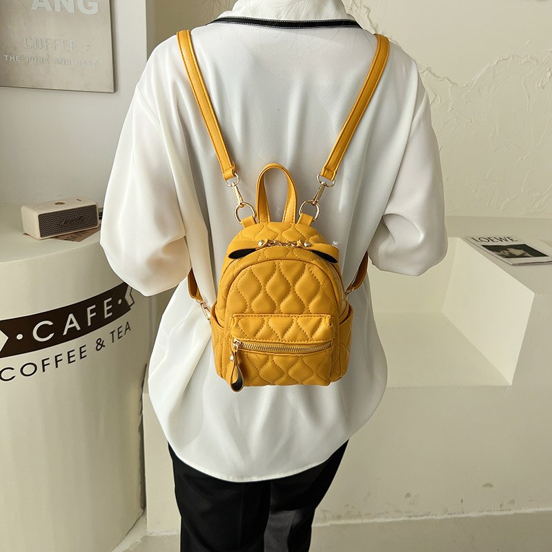 Fashion Mini Backpack Woman Brand Designer Shoulder Crossbody Bag High Quality Soft Leather School Bag Autumn New Lady Backpack