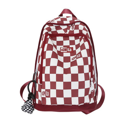 Male Women Plaid Backpack Fashion Lady Laptop School Bag New Girl Boy Backpack Trendy Female Men Travel Book Lattice Student Bag
