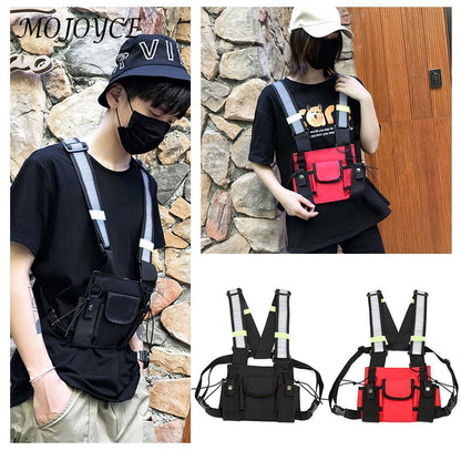 Hot Sale Backpacks Delicate Texture Men Women Multi-function Backpack Fashion Hip Hop Outdoor Travel Chest Knapsack