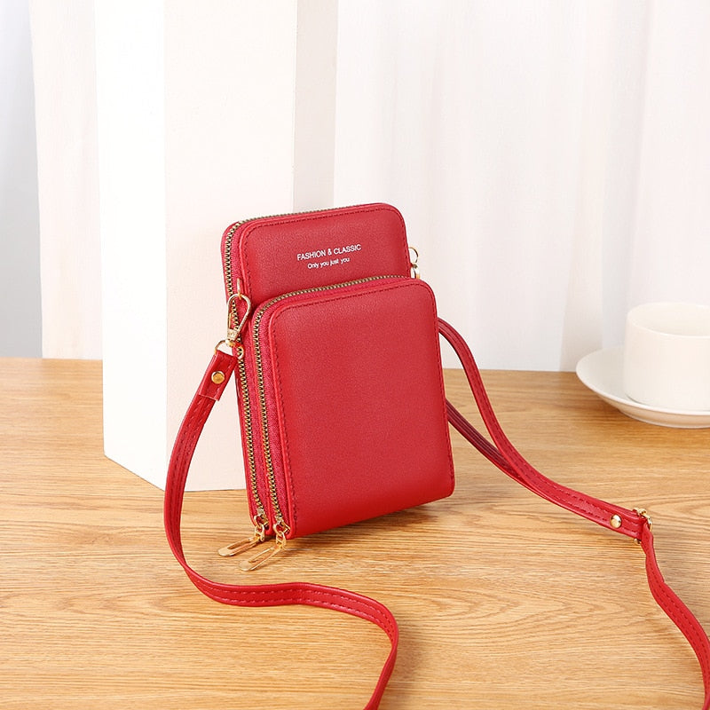 Women Wallet Brand Mobile Phone Bags Small Card Holders Handbag Purse Clutch Wallets Messenger Shoulder Bag Female Ladies Purse