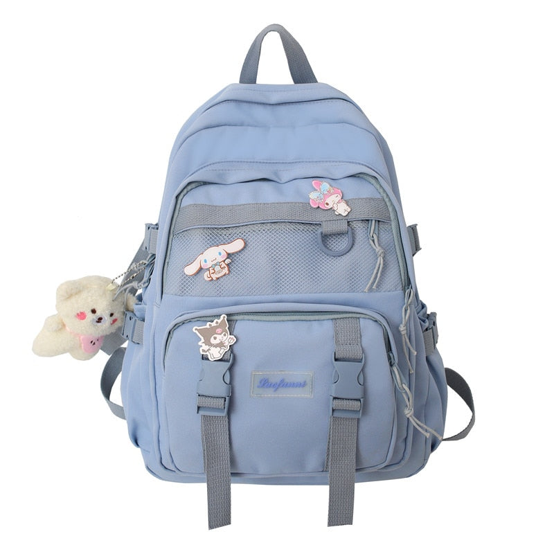 Fashion Backpack Women Multi-Pocket Laptop Bag College Student School Bags Waterproof Nylon Female Backpack Travel Lady Book Bag